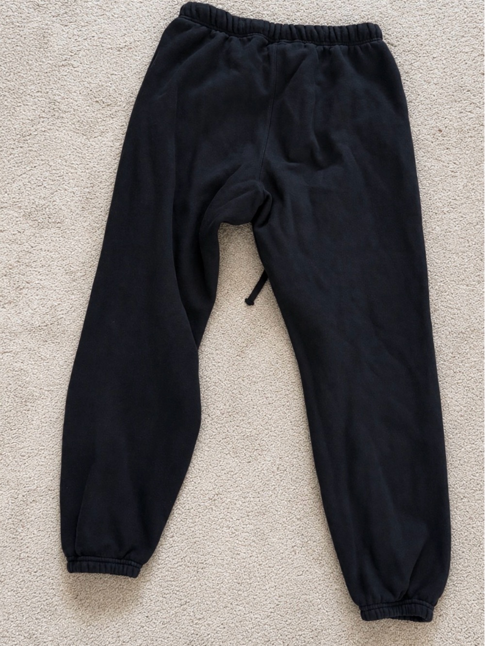 Fear of God ESSENTIALS Core Collection Jet Black Logo Sweatpants Joggers Small - Picture 4 of 11
